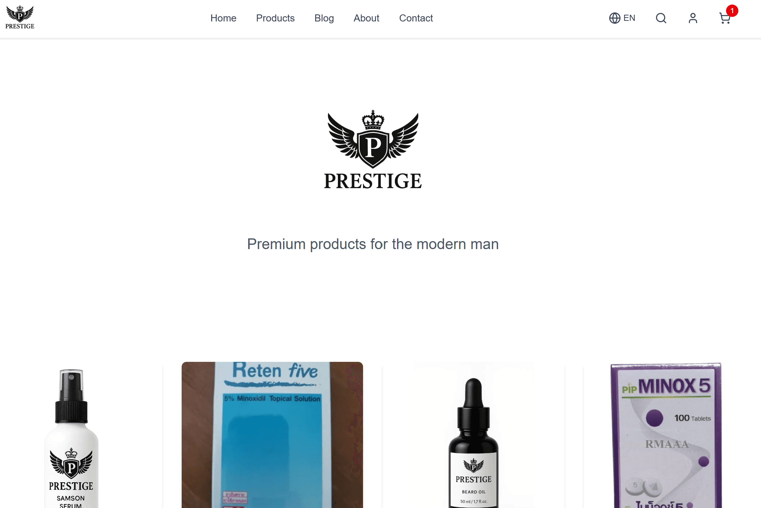 Prestige e-commerce (showcase) screenshot